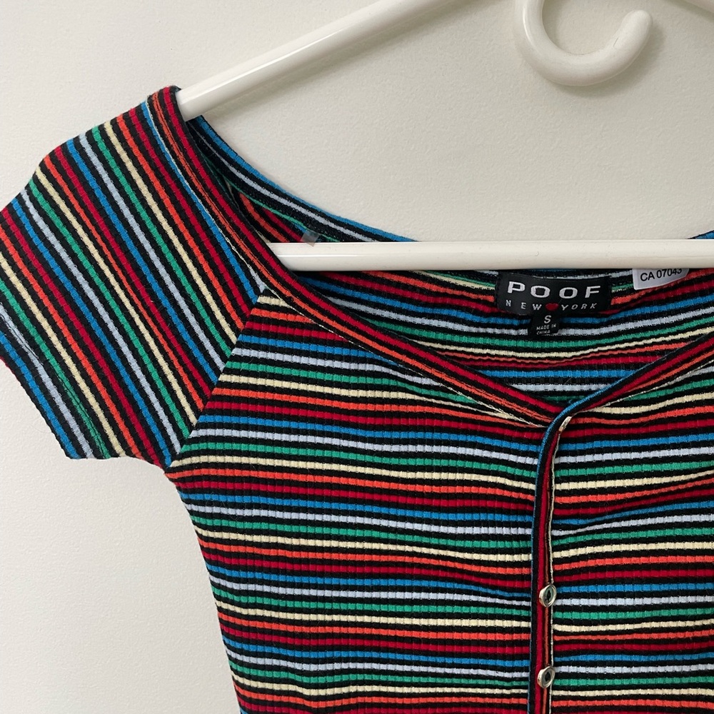 Rainbow stripe bodysuit